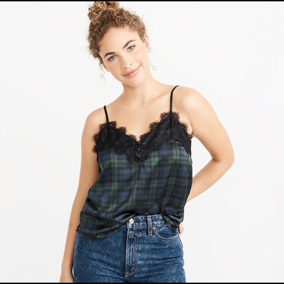 NWT Abercrombie & Fitch Lace Trim Blouse XXS-XS - Picture 1 of 3